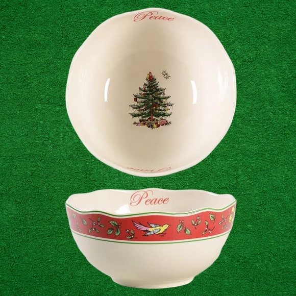 Spode Scalloped Bowl Christmas Tree 6” - Picture 1 of 4